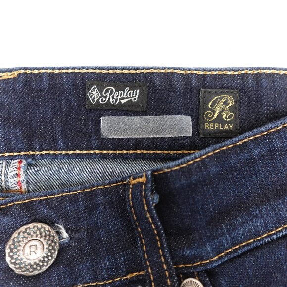 REPLAY Flare Bell Bottom Jeans Women's 28x34 Low Rise Stretch Denim - Picture 4 of 13